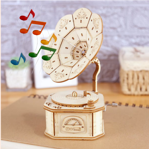 PUZZLE-3D-bois-gramophone