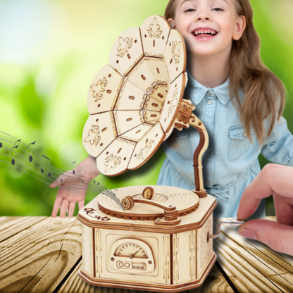 PUZZLE-3d-en-bois-gramophone-musical-magnifique