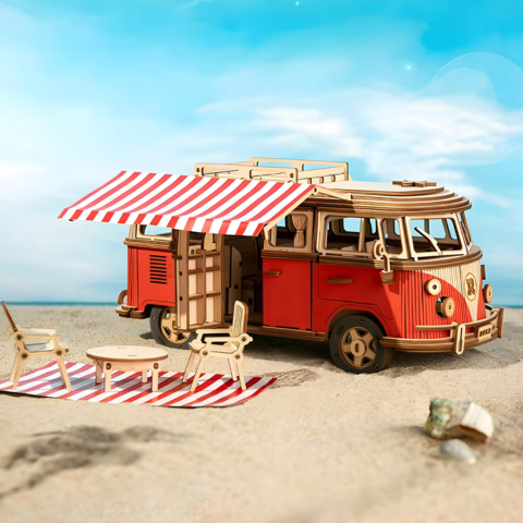 puzzle-3d-camping-car-rouge